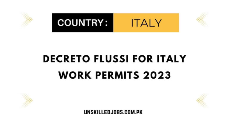 Decreto Flussi for Italy Work Permits 2023 – Fully Explained