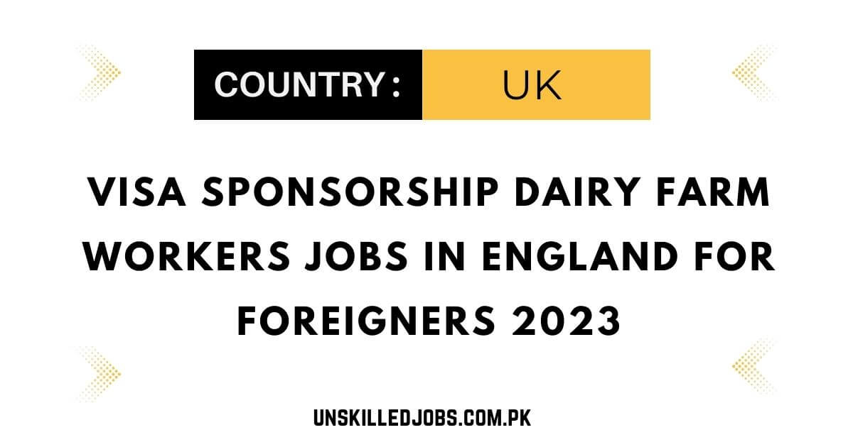 Jobs In England For Foreigners 2023