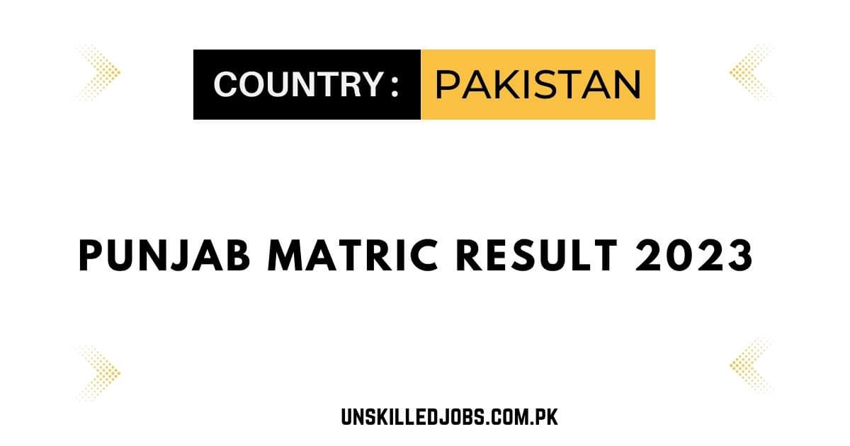 Punjab Matric Result 2023
