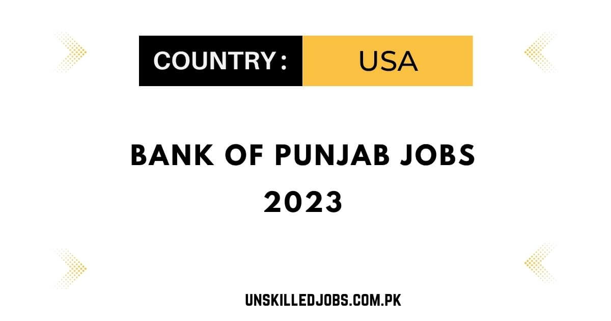 Bank of Punjab Jobs 2024