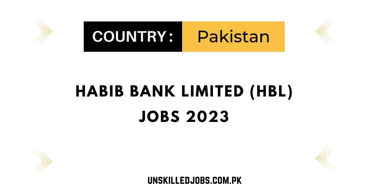 Habib Bank Limited (HBL) Jobs 2023