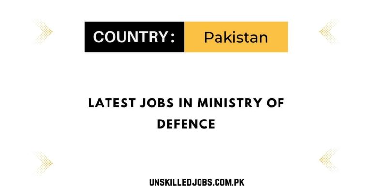 Latest Jobs In Ministry of Defence 2024 – Apply Online