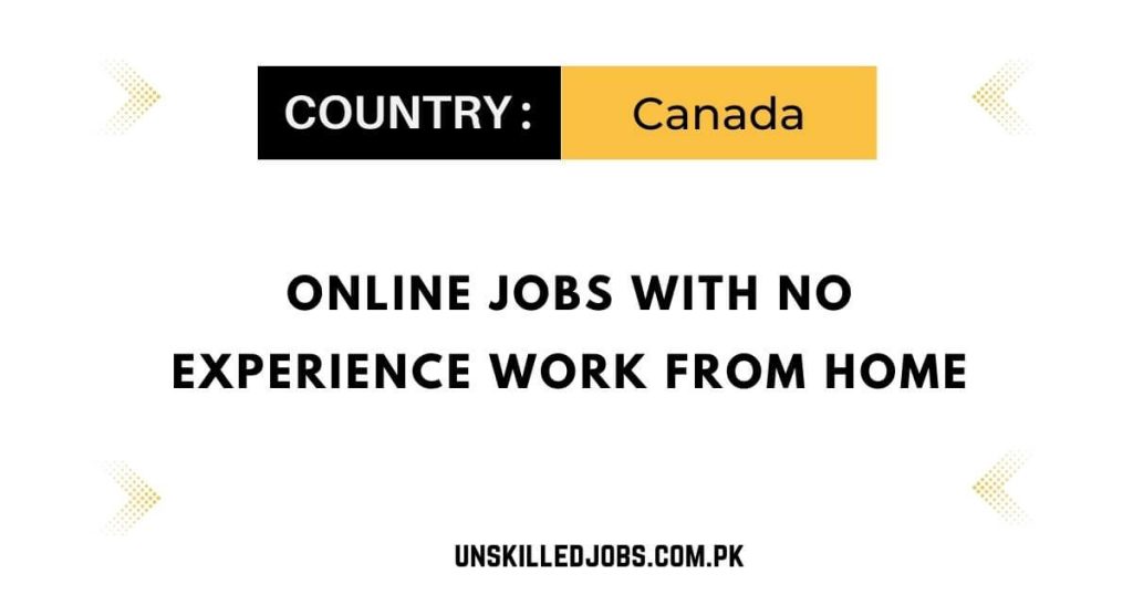Online Jobs With No Experience Work From Home