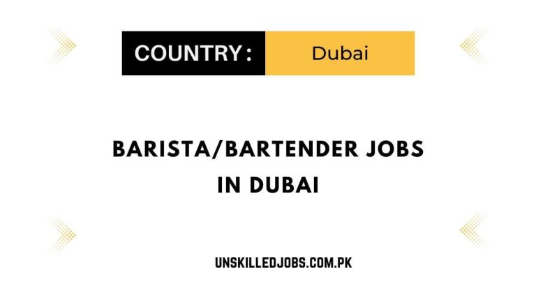 Barista/Bartender Jobs in Dubai 2023 -Visa Sponsorship
