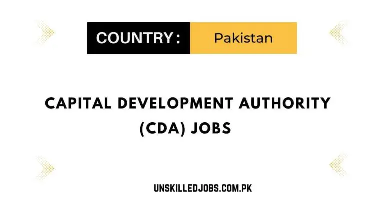 Capital Development Authority (CDA) Jobs 2024 – Apply Now