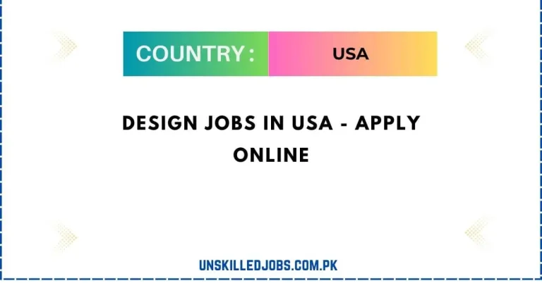 Design jobs in USA 2024 – Apply Online