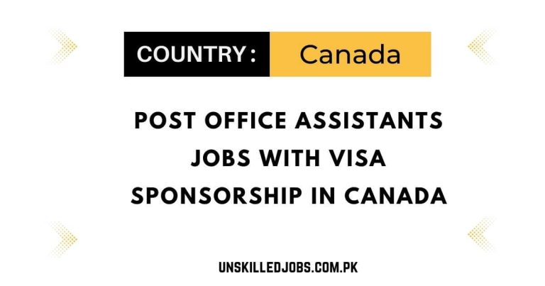 Post Office Assistants Jobs with Visa Sponsorship in Canada