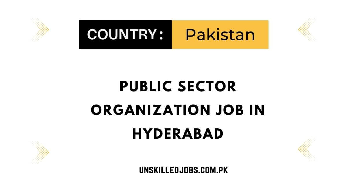 Public Sector Organization Job In Hyderabad