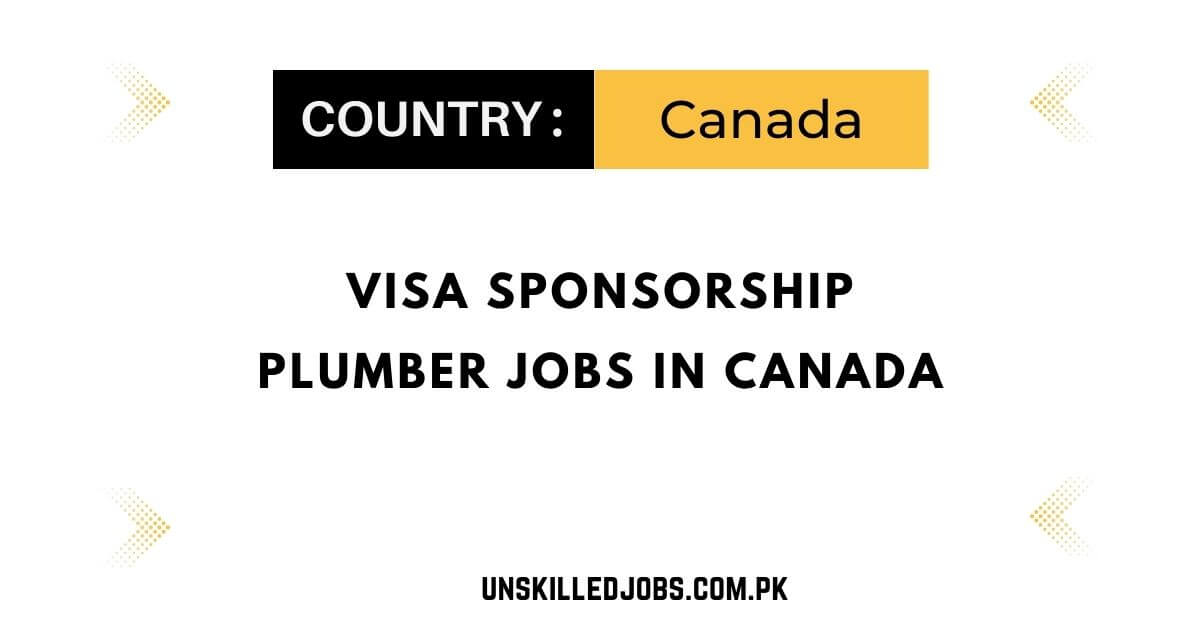 Visa Sponsorship Plumber Jobs in Canada