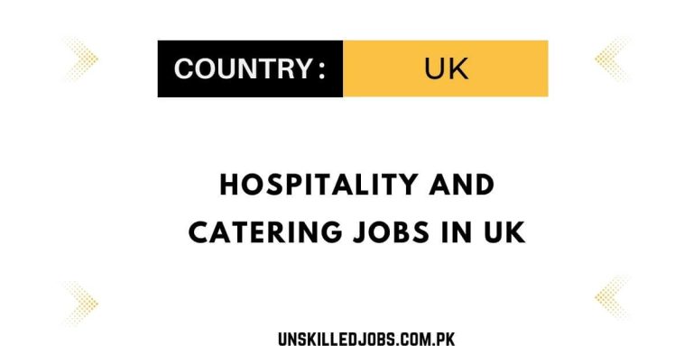 Hospitality and Catering Jobs in UK 2024 -Apply Now