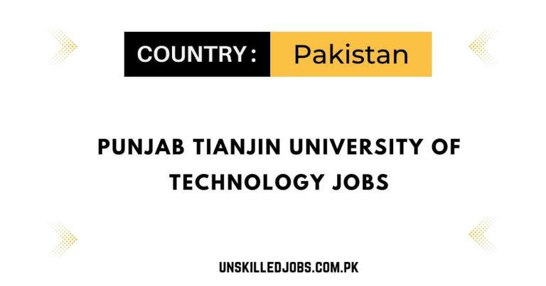 Punjab Tianjin University of Technology Jobs 2023