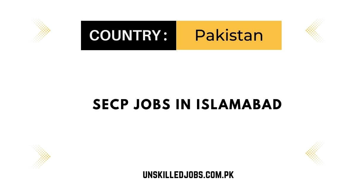 SECP Jobs in Islamabad