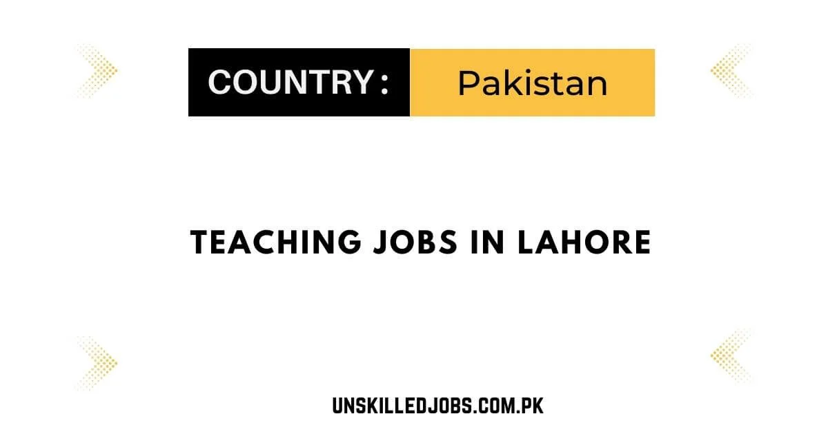 Teaching Jobs in Lahore