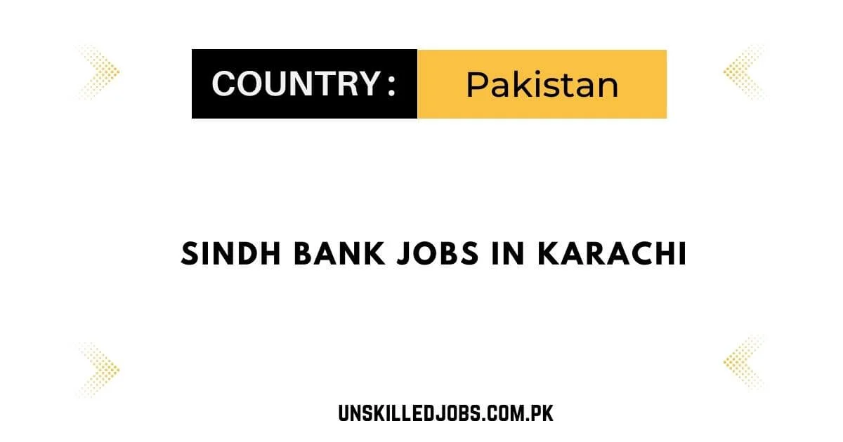 Sindh Bank Jobs in Karachi