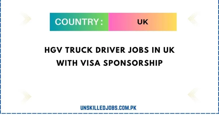 HGV Truck Driver Jobs in UK with Visa Sponsorship