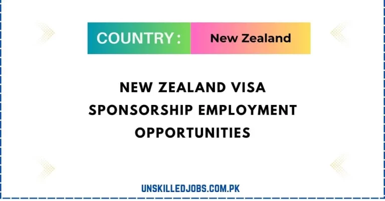 New Zealand Visa Sponsorship Employment Opportunities